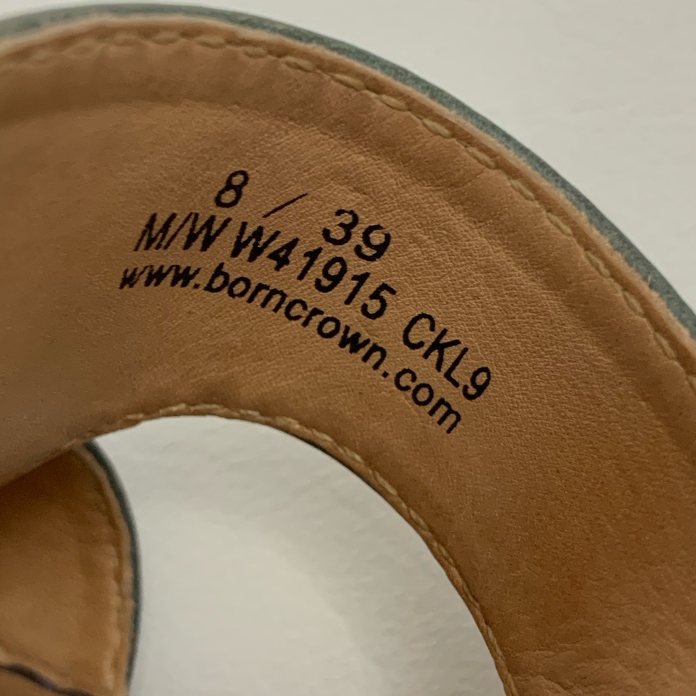 Born Crown Leather Floral Wedge Sandals - Picture 5 of 10